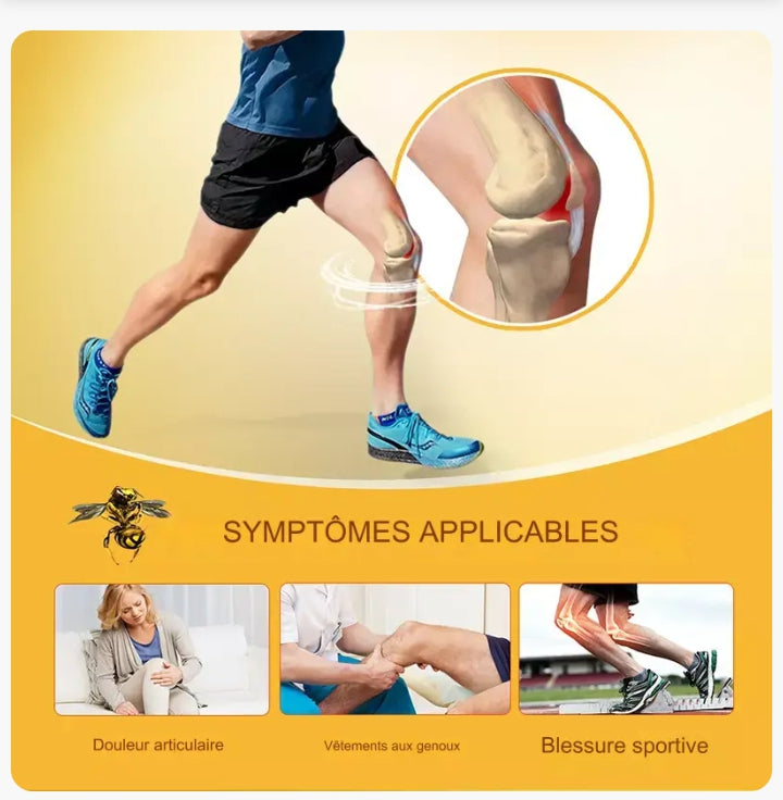 Pommade professionnelle anti-douleurs articulaires, musculaires au venin d'abeille